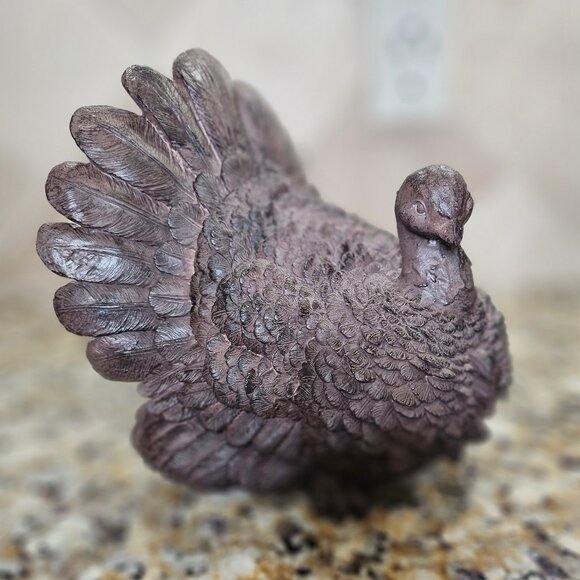 Brown Resin, Tabletop Turkey Figurine, Thanksgiving Decor - Picture 1 of 12